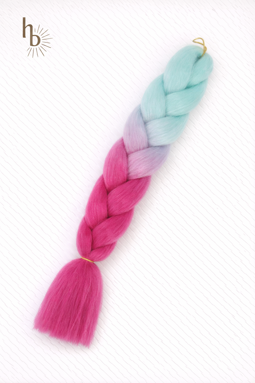 Premium invlecht haar licht blauw - lila - roze | De haarboetiek