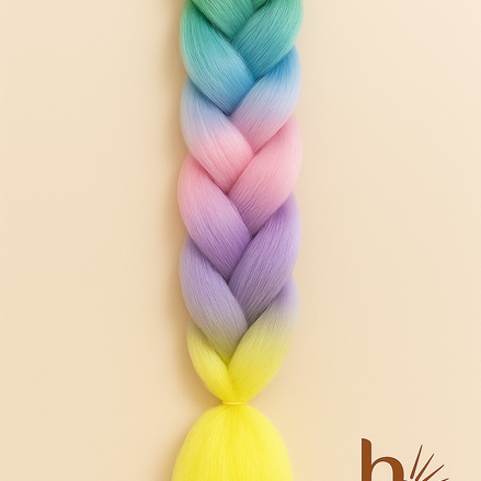 Invlecht haar pastel regenboog - De HaarBoetiek