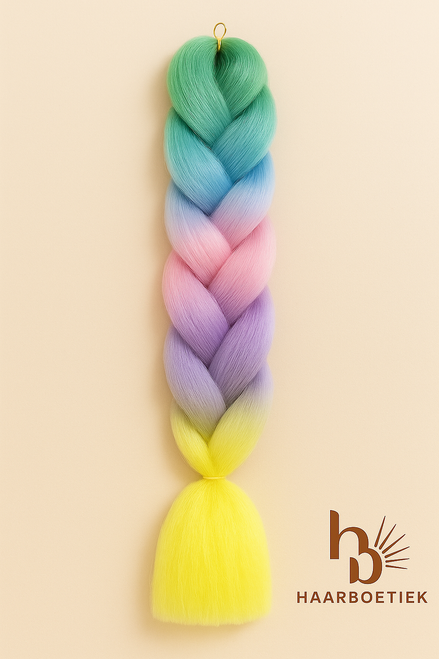 Invlecht haar pastel regenboog | De haarboetiek