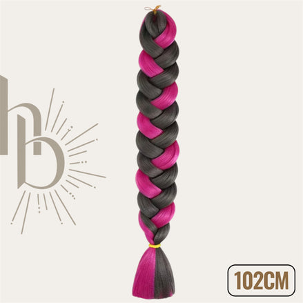 Invlecht haar ultra long roze-zwart - De HaarBoetiek