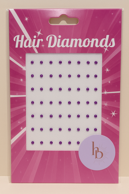 haar diamantjes paars | De haarboetiek