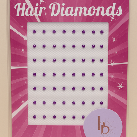Haar diamantjes paars glitter accessoires voor braids en invlechthaar - De HaarBoetiek