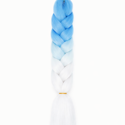 Premium invlecht haar licht blauw-wit - De HaarBoetiek