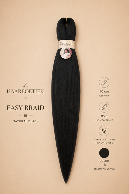 Easy braid zwart