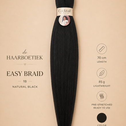 Easy braid invlechthaar zwart