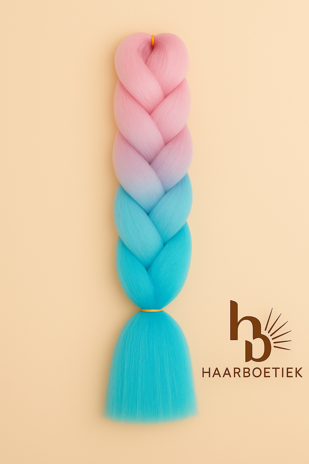 Invlecht haar unicorn roze-blauw - De HaarBoetiek