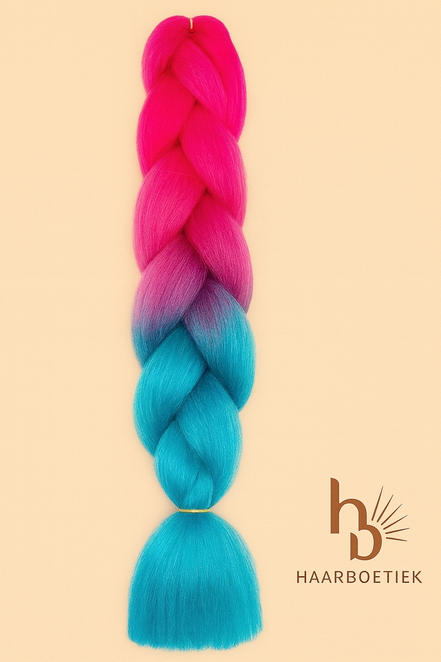 Invlecht haar roze - turquoise | De haarboetiek.nl