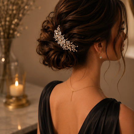 Summer schuifspeld diamant zilver goud glitter haaraccessoire - De HaarBoetiek