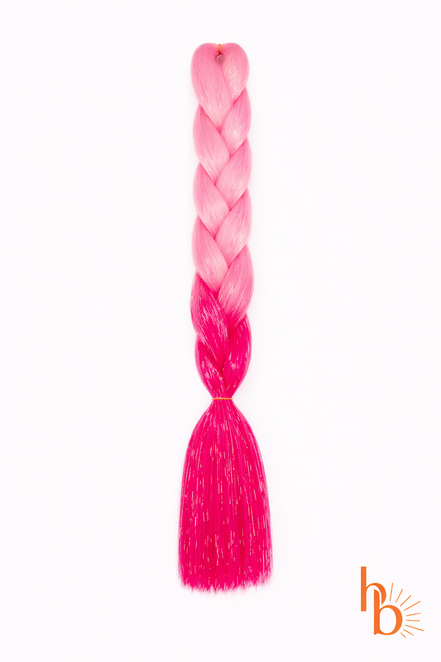 Premium invlecht haar licht roze - roze | De haarboetiek