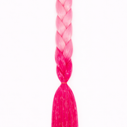 Premium invlecht haar licht roze-roze - De HaarBoetiek