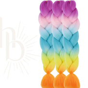 Rainbow pride bundel invlecht haar set van 3 – foto 2 - De HaarBoetiek