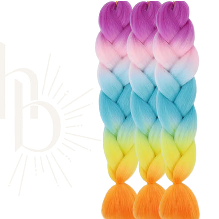 Rainbow Pride Bundel Deal Invlecht Haar 60cm – Set van 3