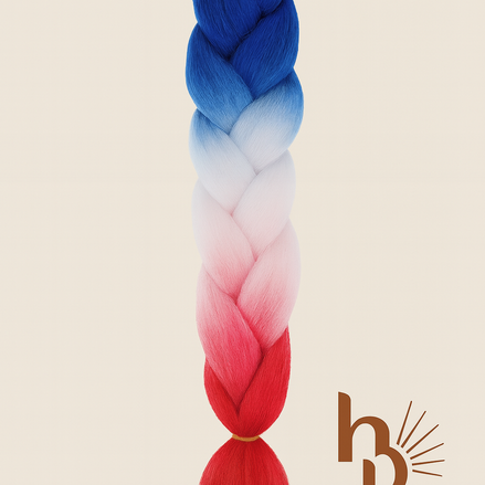 Invlecht haar rood-wit-blauw - De HaarBoetiek