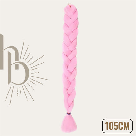 Invlecht haar licht roze 105cm - De HaarBoetiek
