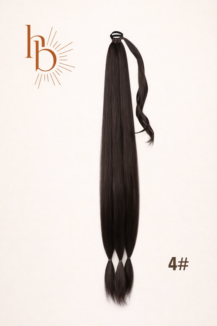 Xl ponytail - Vlecht 80 cm zwart | De haarboetiek