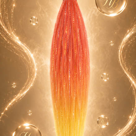Invlecht haar oranje geel ombre 60cm voor braids en vlechten - De HaarBoetiek