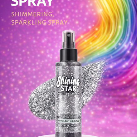 Glitter haarspray zilver voor tijdelijke haarkleur en feestlooks - De HaarBoetiek