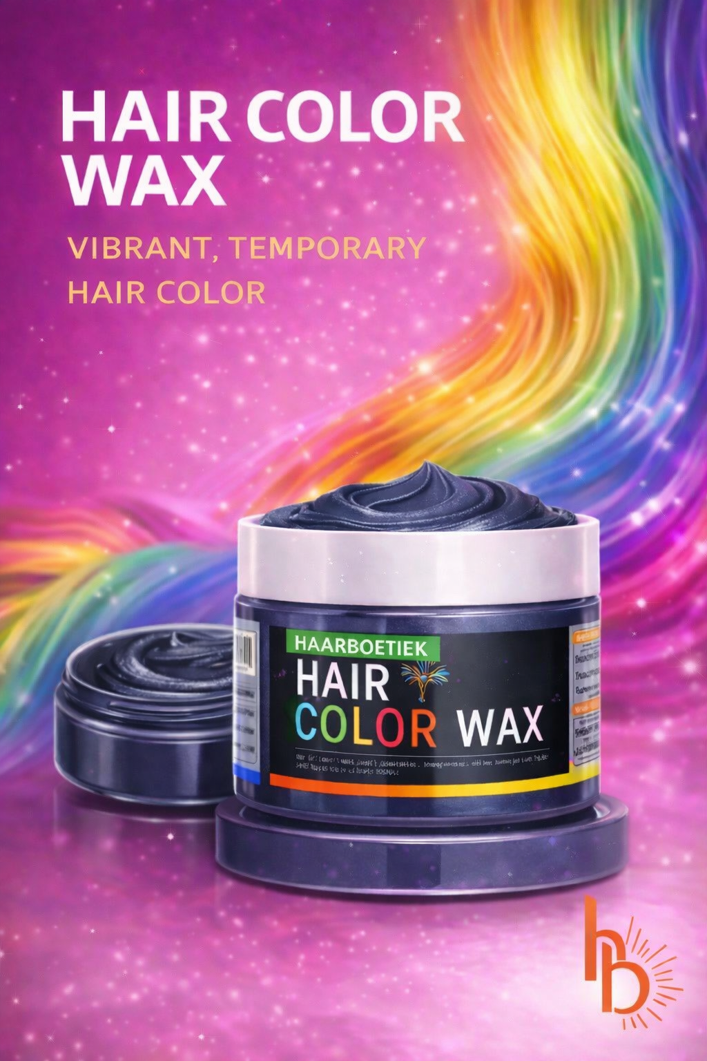 Haar wax donker blauw voor tijdelijke blauwe haarkleur en styling - De HaarBoetiek
