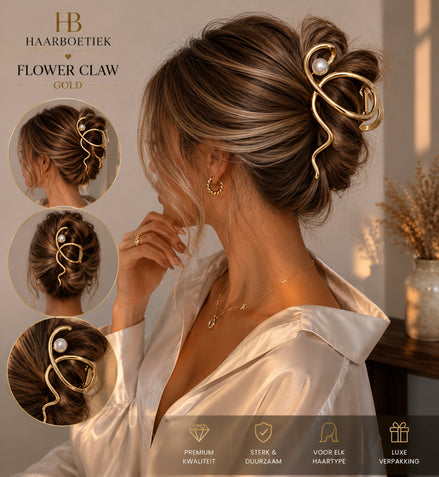 Haarklem goud swirl