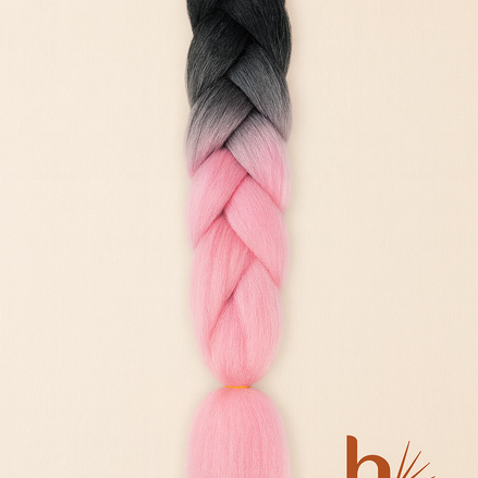 Invlecht haar licht roze - zwart | De haarboetiek