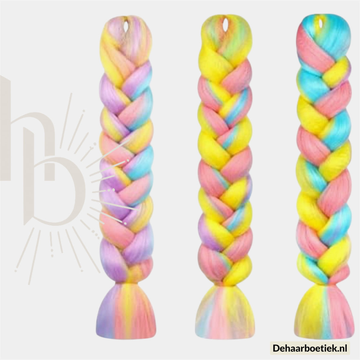 Bundel deal invlecht haar pastel mix – foto 2 - De HaarBoetiek