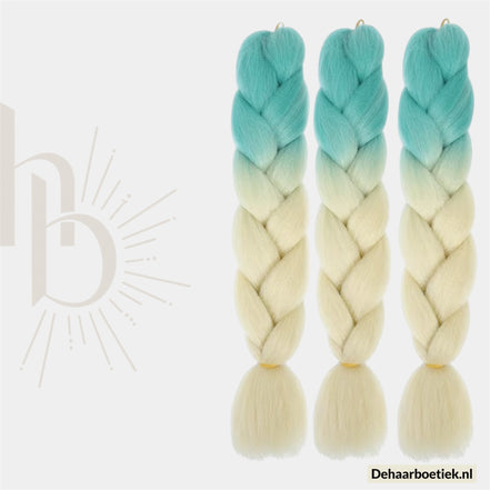 bundel deal licht blauw - blond invlecht haar | de haarboetiek Zeeland