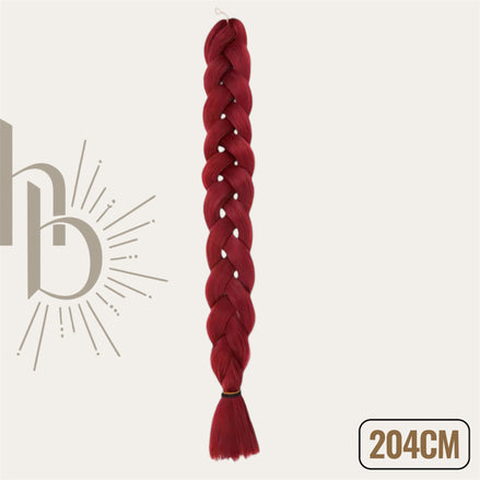 Invlecht haar bordeaux extreme 204cm - De HaarBoetiek