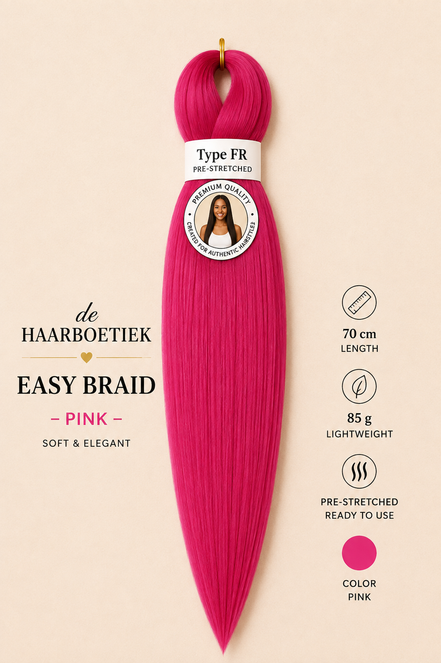 Easy Braid kanekalon vlechthaar fuchsia 70 cm - De HaarBoetiek