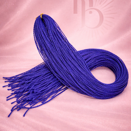 Premium braid invlecht haar blauw - De HaarBoetiek