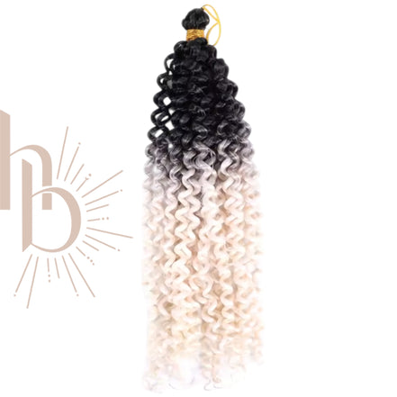 Afro curls invlecht haar ombre zwart - wit | De haarboetiek