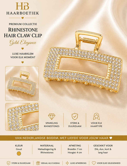 Premium haarklem diamant goud glitter accessoire voor braids en weave - De HaarBoetiek