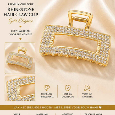 Premium haarklem diamant goud glitter accessoire voor braids en weave - De HaarBoetiek