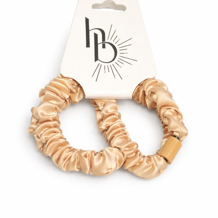 Silk haarelastiek set goud - De HaarBoetiek