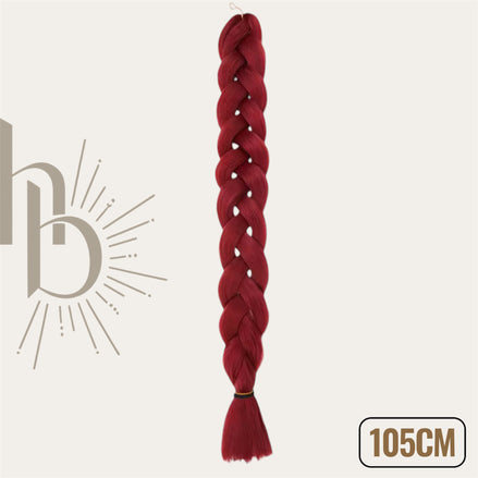 Invlecht haar bordeaux 105cm - De HaarBoetiek