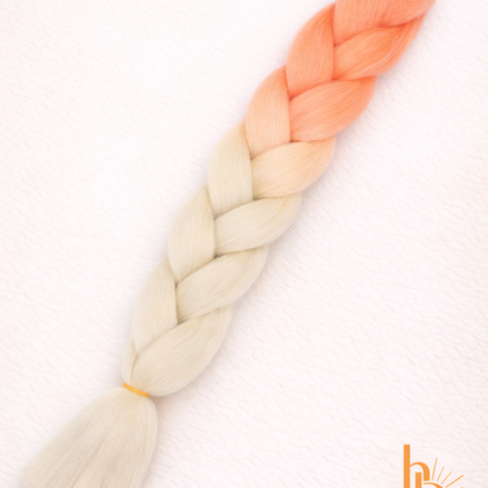 Premium invlecht haar peach - De HaarBoetiek