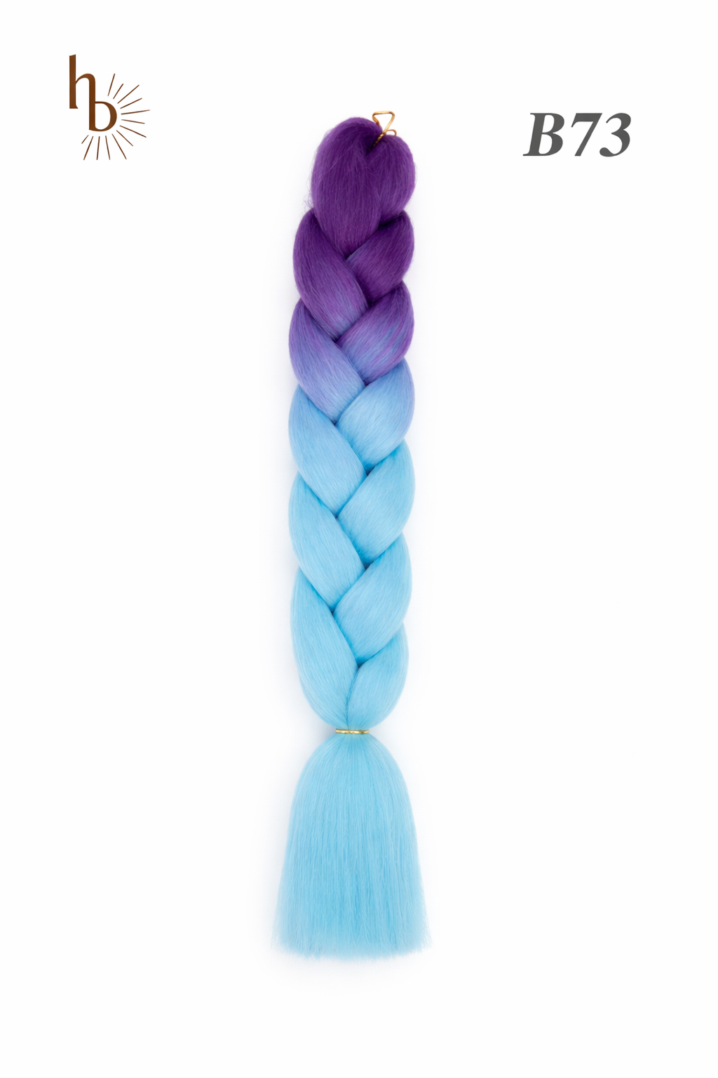 Premium invlecht haar donker paars-licht blauw - De HaarBoetiek