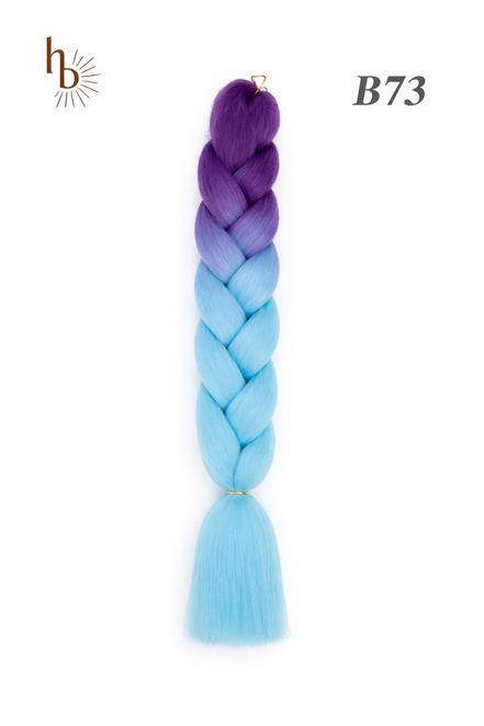 Premium invlecht haar donker paars - licht blauw | de haarboetiek