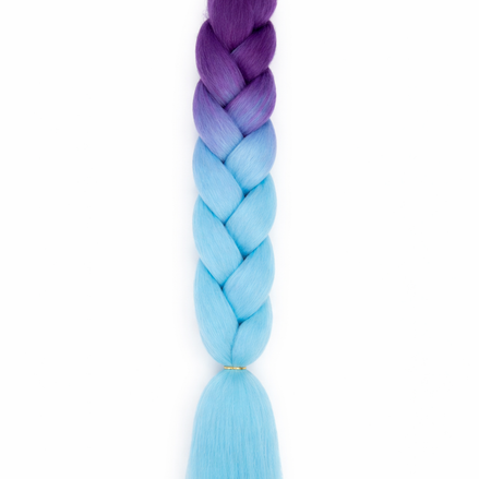Premium invlecht haar donker paars-licht blauw - De HaarBoetiek