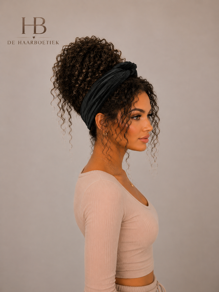 Curl bun krullenknot haarstukje – foto 3 - De HaarBoetiek