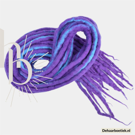 Dreadlocks paars - blauw 50 CM | De haarboetiek