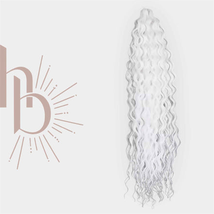 Krullend vlechthaar wit - De haarboetiek Zeeland