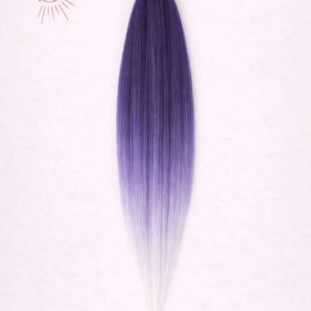 Sleek ponytail paars wit 65cm strakke paardenstaart - De HaarBoetiek