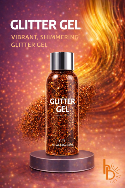 Premium glitter gel brons voor haar en lichaam festival en feestlooks - De HaarBoetiek