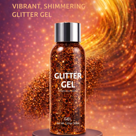 Premium glitter gel brons voor haar en lichaam festival en feestlooks - De HaarBoetiek