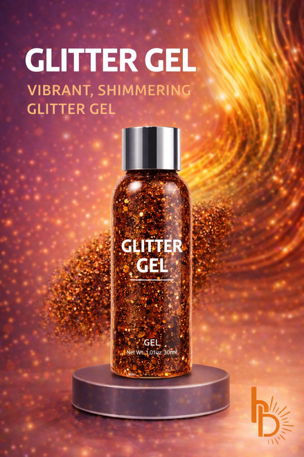 Glitter gel brons - de haarboetiek