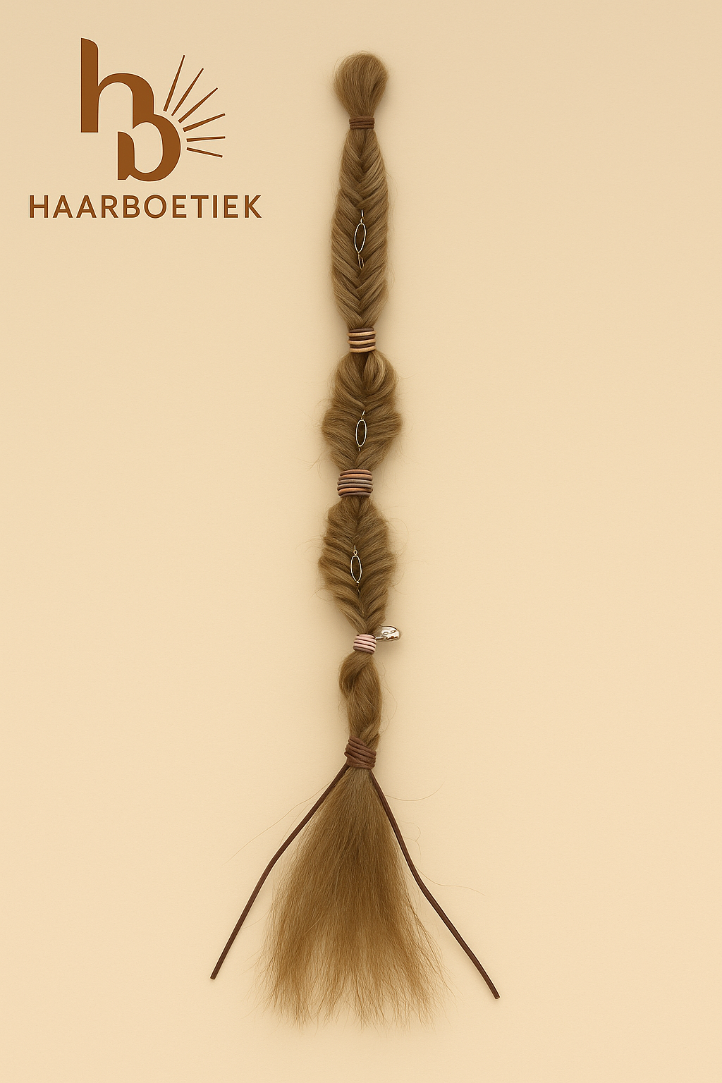 Clip in donker blond bruin