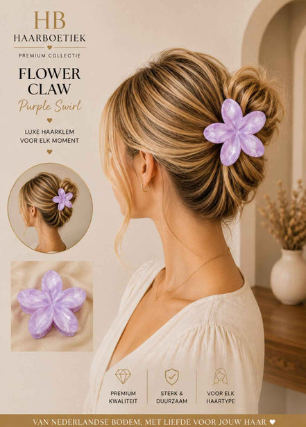 Summer bloem klem lila marble