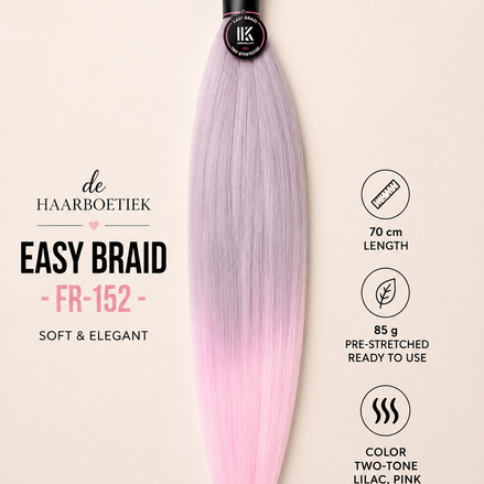 Easy braid invlechthaar lila-roze ombre