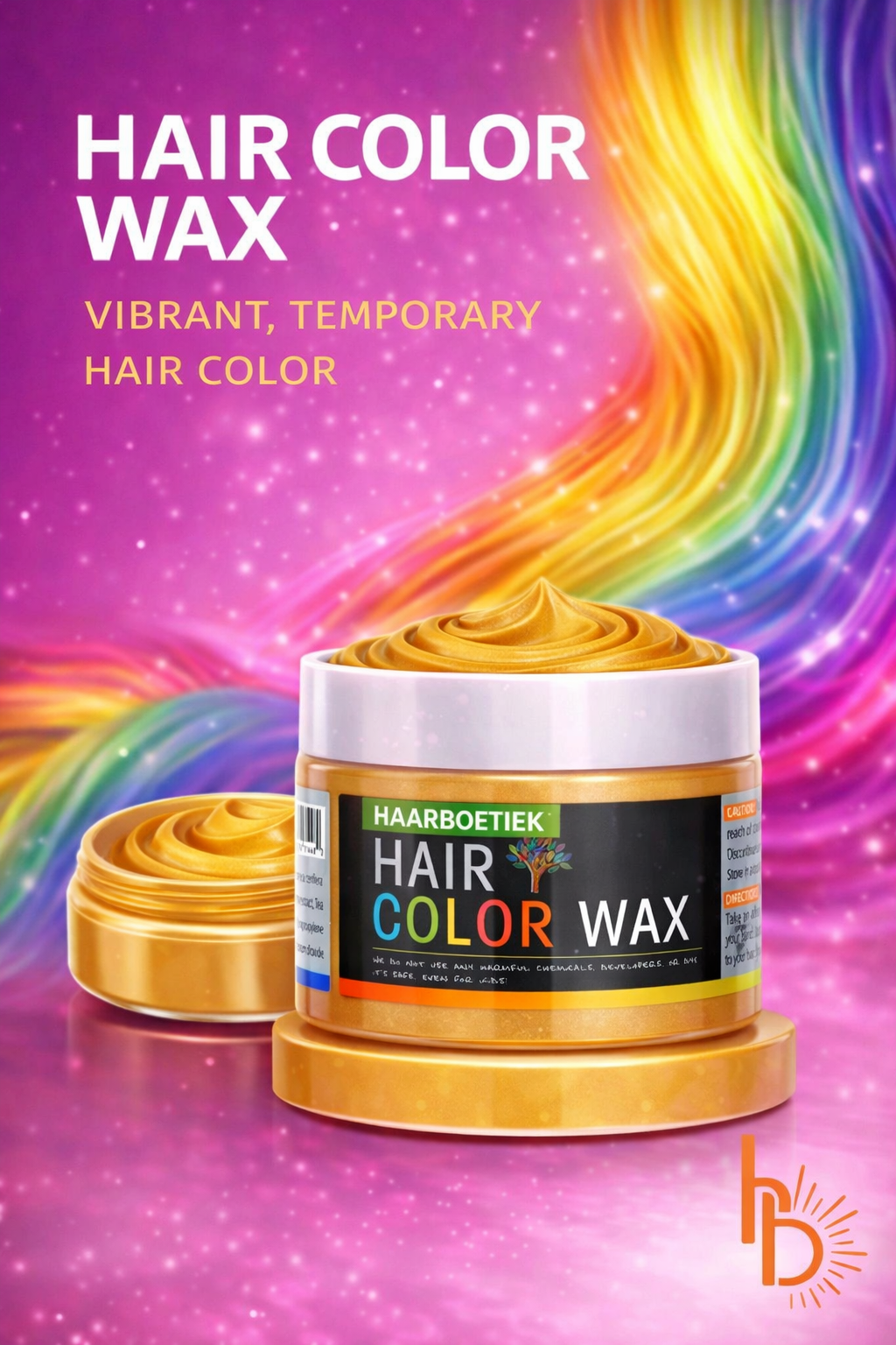 Haar wax goud voor tijdelijke gouden haarkleur en glamour styling - De HaarBoetiek