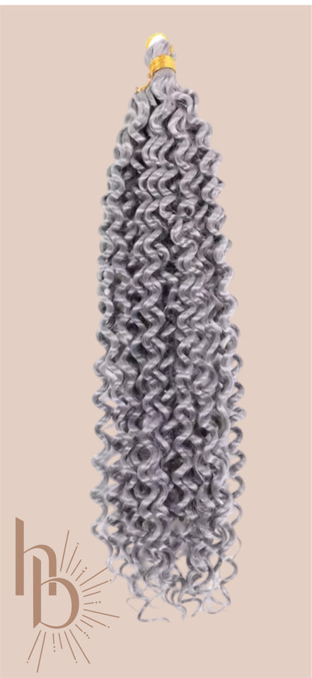 Afro curls invlecht haar grijs | De haarboetiek